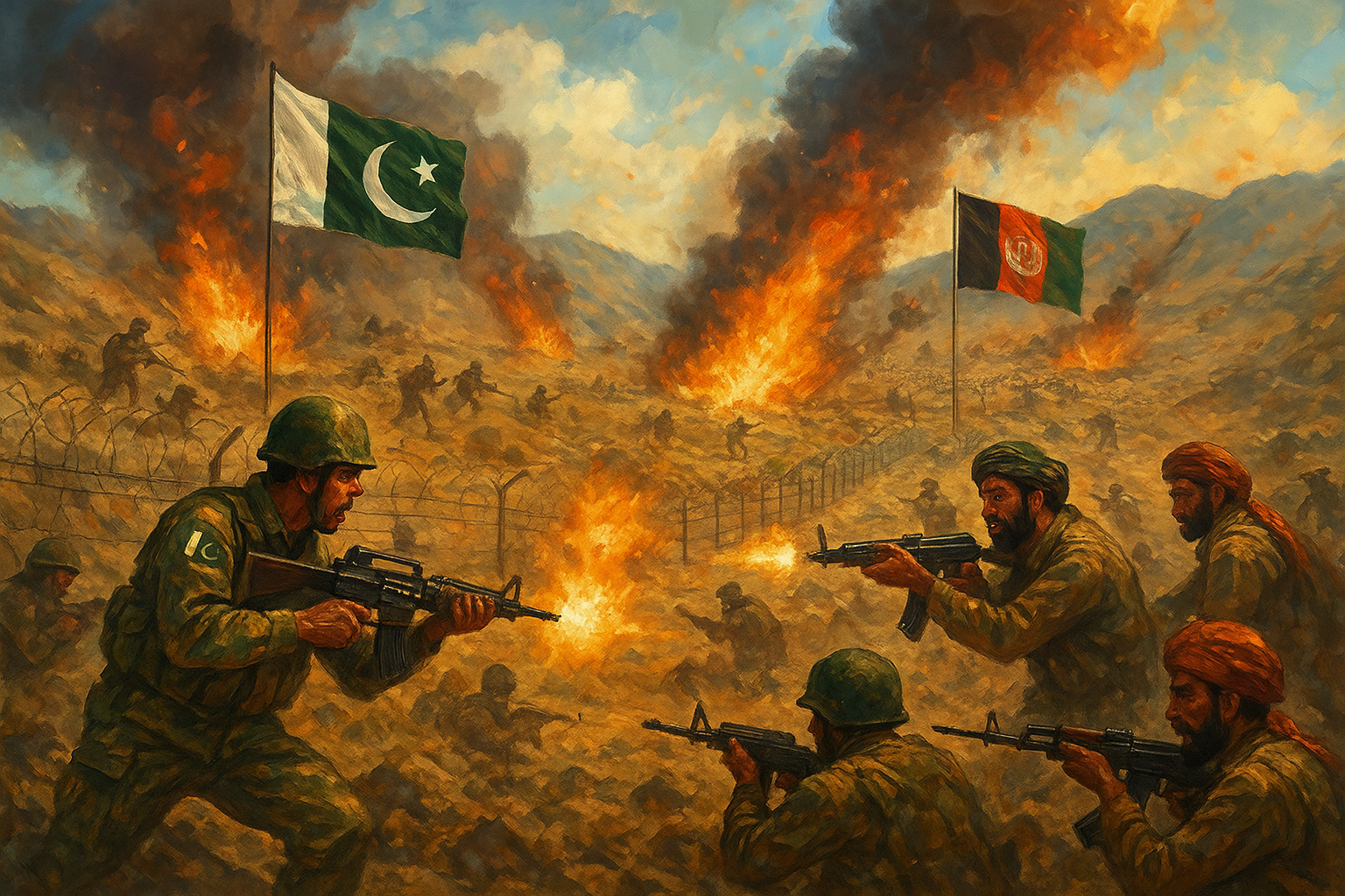 Deadly Border Clashes Erupt Between Pakistan and Afghanistan; Tensions Surge Along Durand Line