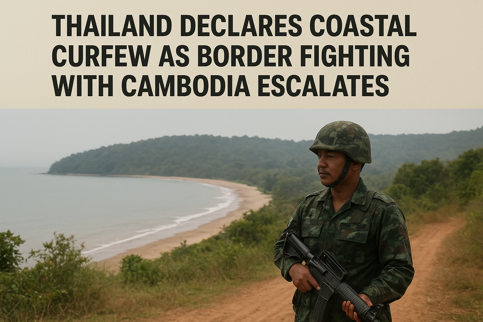 THAILAND DECLARES COASTAL CURFEW AS BORDER FIGHTING WITH CAMBODIA ESCALATES