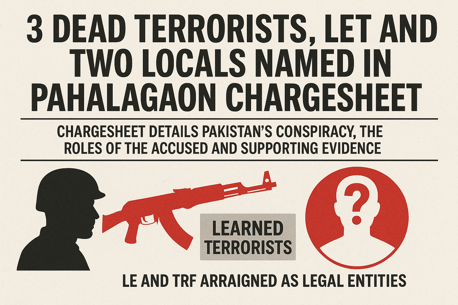 3 DEAD TERRORISTS, LeT AND TWO LOCALS NAMED IN PAHALAGAON CHARGESHEET