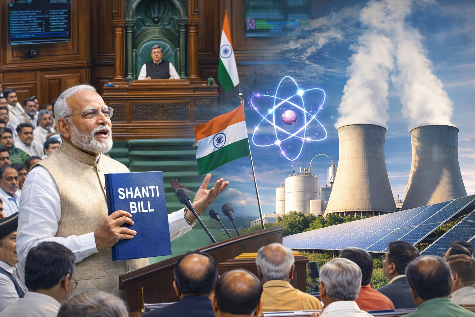 GOVERNMENT INTRODUCES SHANTI BILL, OPENS NUCLEAR POWER SECTOR TO PRIVATE FIRMS