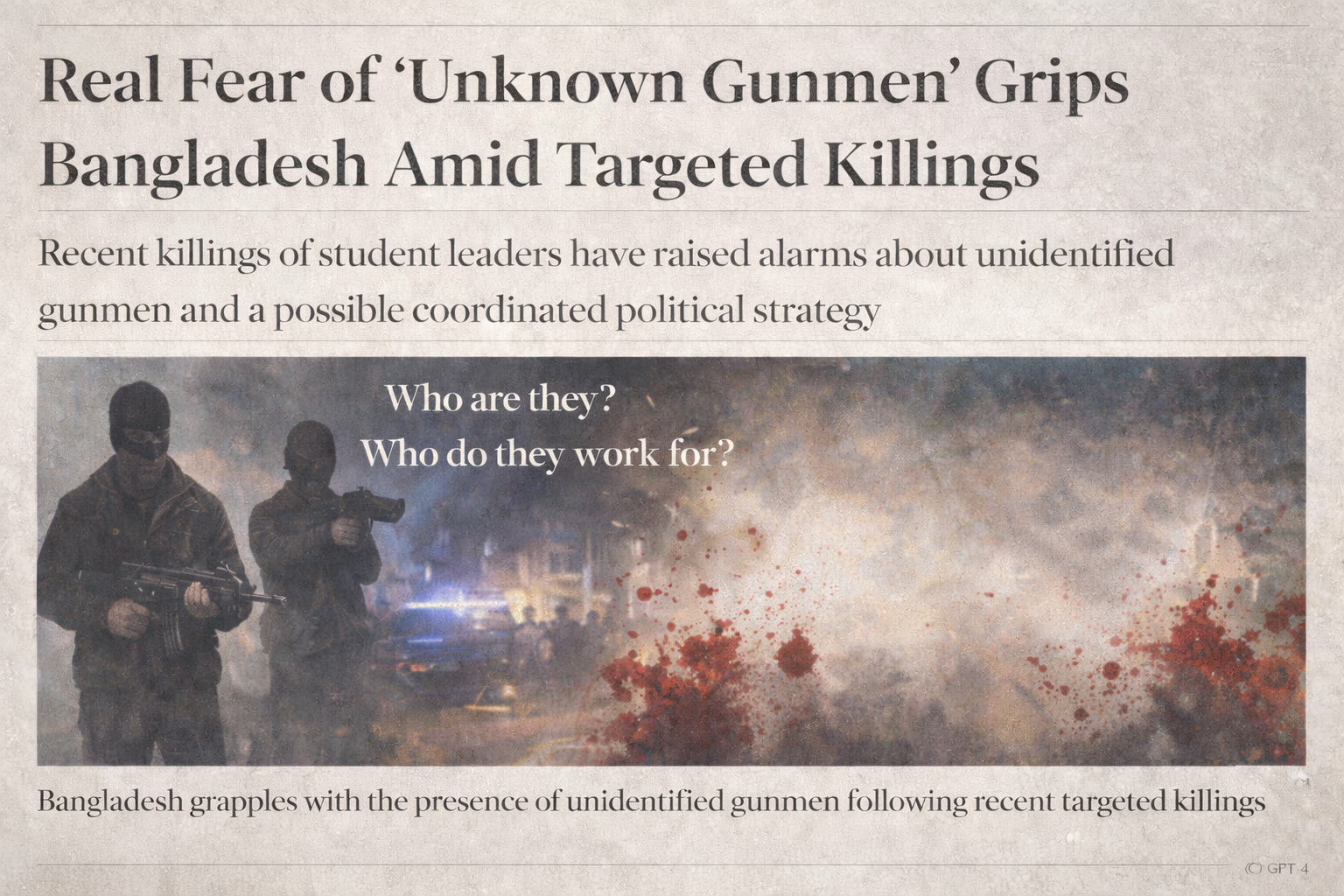 Real Fear of ‘Unknown Gunmen’ Grips Bangladesh Amid Targeted Killings