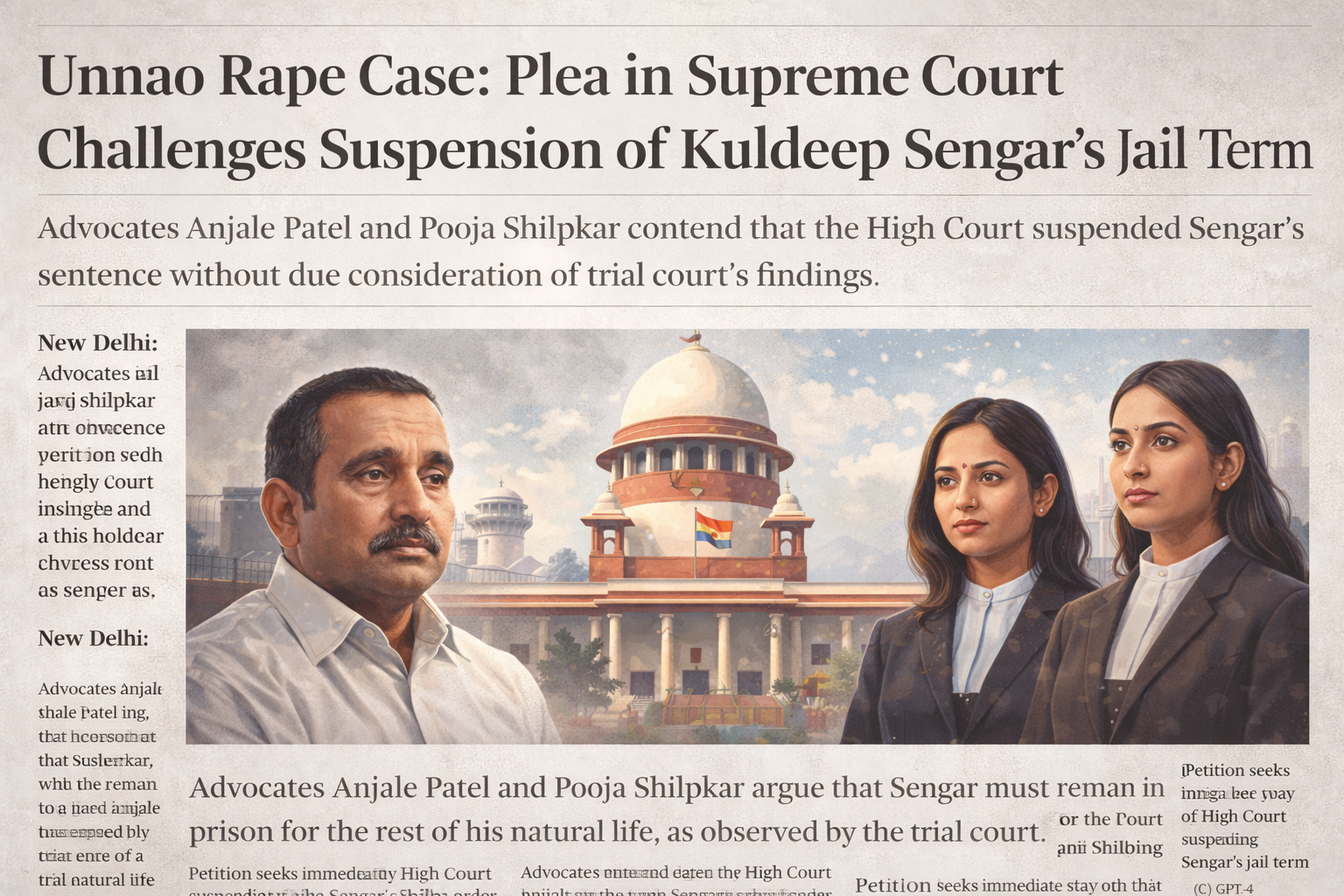 Unnao Rape Case: Plea in Supreme Court Challenges Suspension of Kuldeep Sengar’s Jail Term