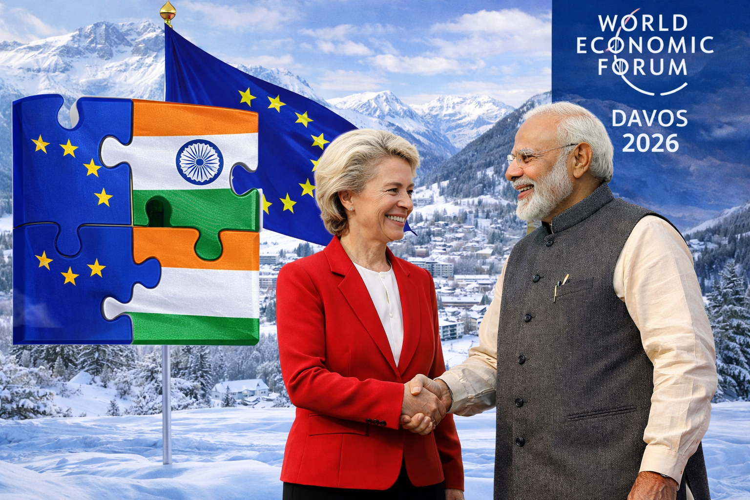 Mother of All Deals’: India–EU Free Trade Pact Nears Finish Line, Says Ursula von der Leyen at Davos