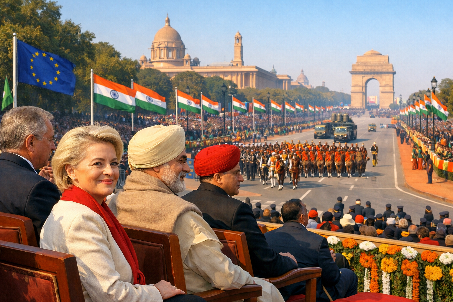 European Commission President Ursula von der Leyen Attends India’s 77th Republic Day Celebrations