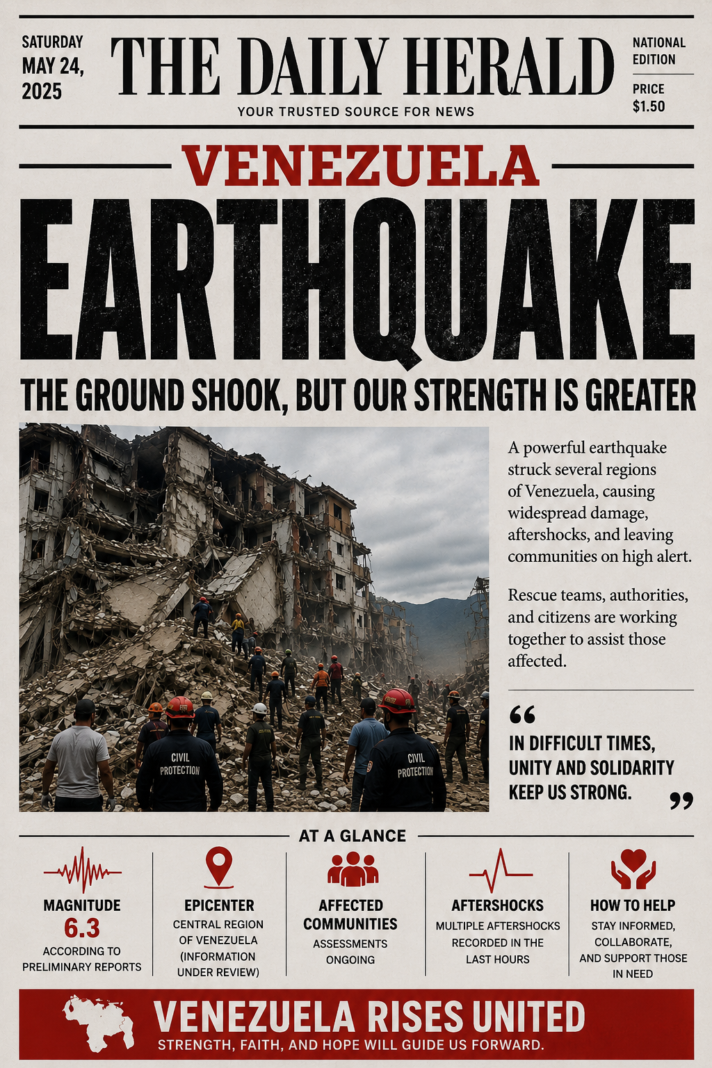 Massive Twin Earthquakes Devastate Venezuela; Hundreds Feared Dead, Thousands Affected