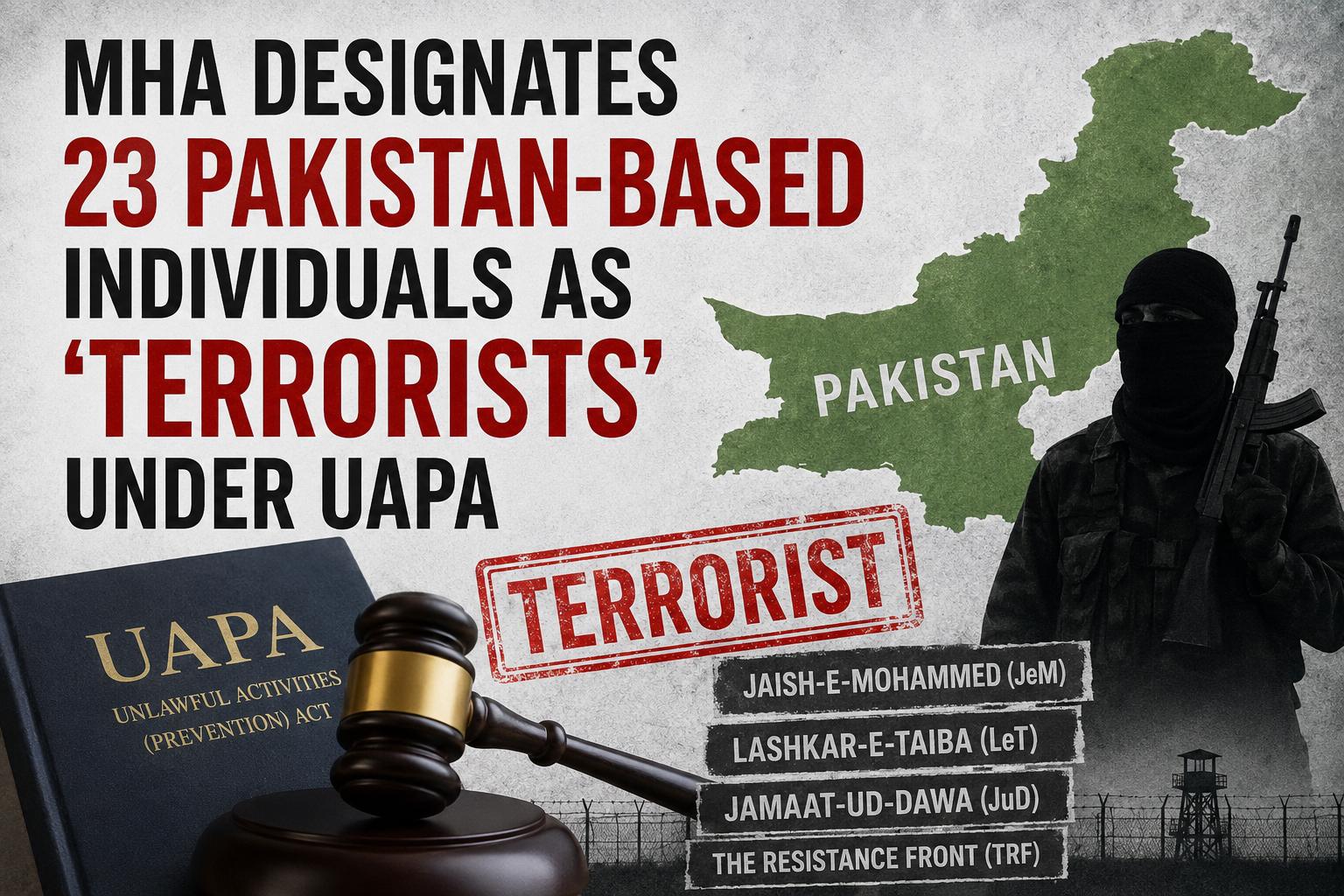 MHA Designates 23 Pakistan-Based Individuals as Terrorists Under UAPA, Tightens Counter-Terror Measures